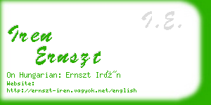 iren ernszt business card